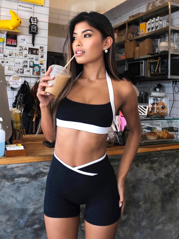 Kenda Contrast Halter Short Set