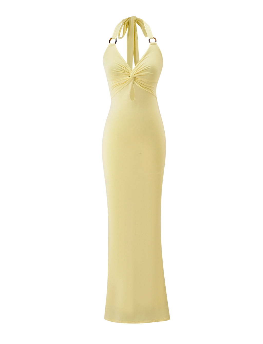 LaPose Kendra Twist Front Maxi Dress