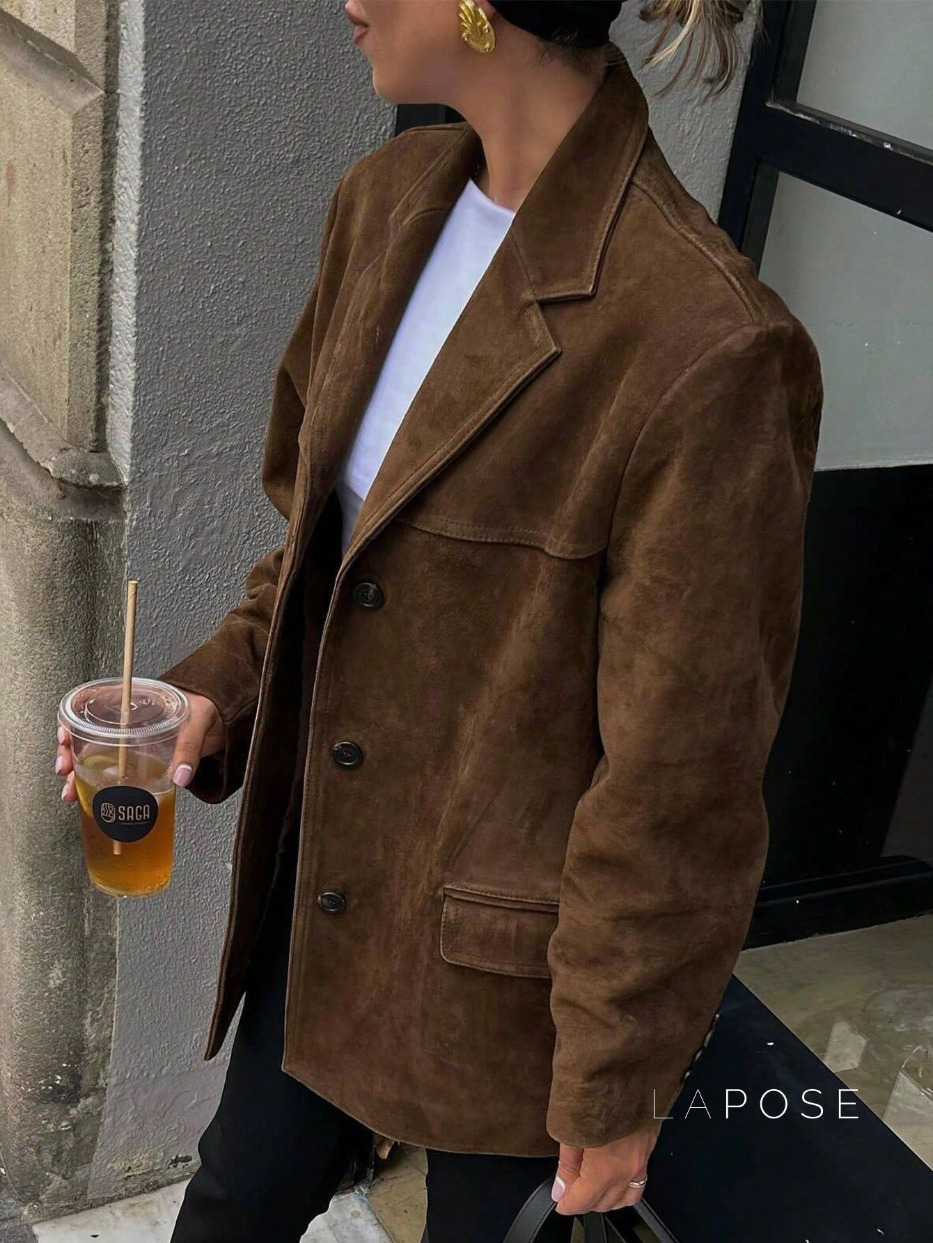 Kendyll Relaxed Suede Blazer [HWJTEC9W]