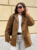 Kendyll Relaxed Suede Blazer [2JUIVMHM]