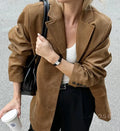 Kendyll Relaxed Suede Blazer [LKI21P0E]