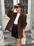 Kendyll Relaxed Suede Blazer [BXHMMWRY]