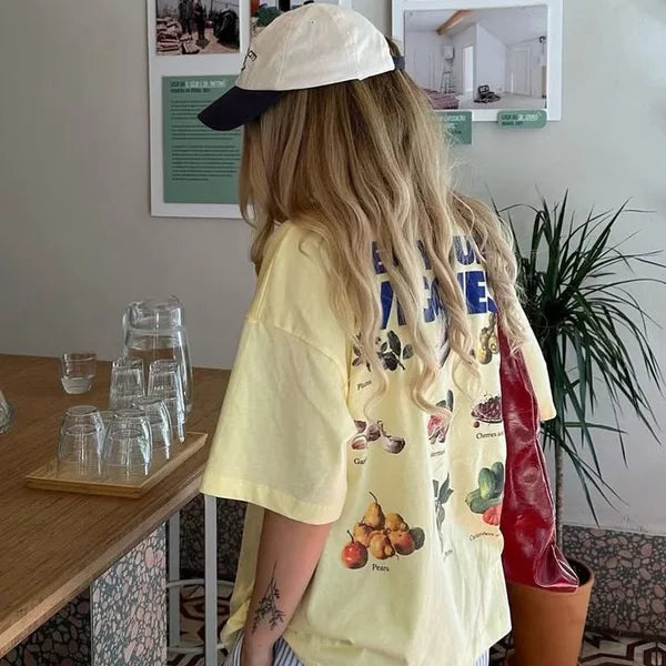 Kenley Fruit Graphic Oversized T-Shirt
