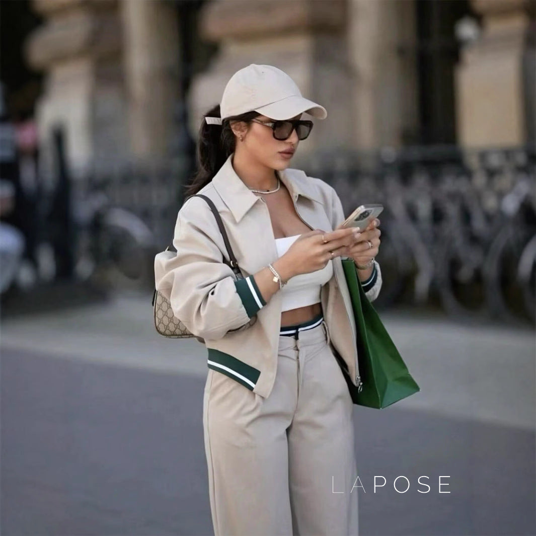 Kenley Khaki Ribbed Jacket [2D3H5TEP]