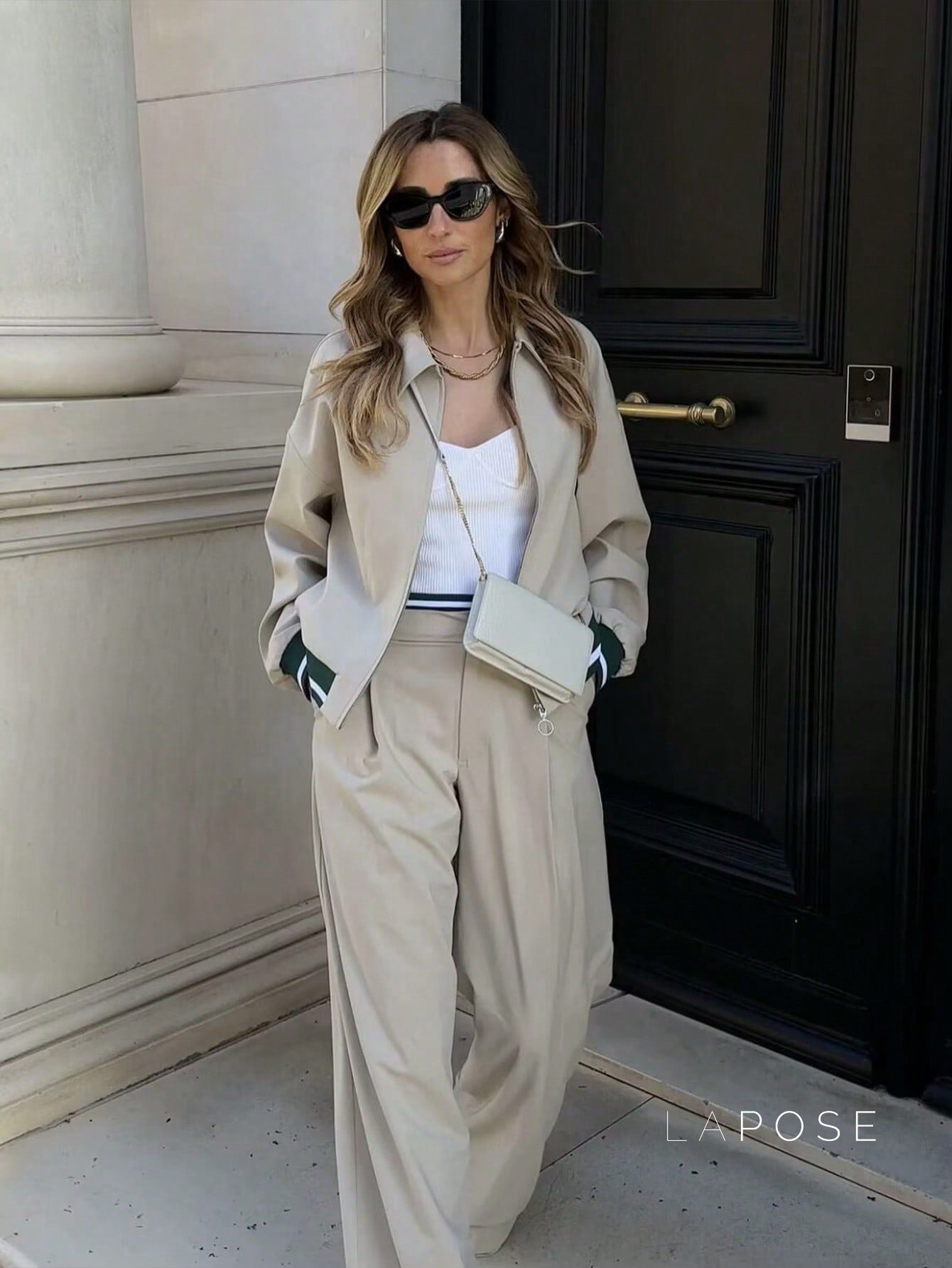 Kenley Khaki Ribbed Jacket [G5T6XD1Y]