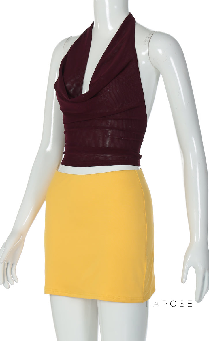 Kensi Halter Open Back Skirt Set [HP6YD8PF]