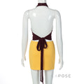 Kensi Halter Open Back Skirt Set [WDCH57N9]