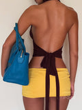 Kensi Halter Open Back Skirt Set [YUBL0JQV]