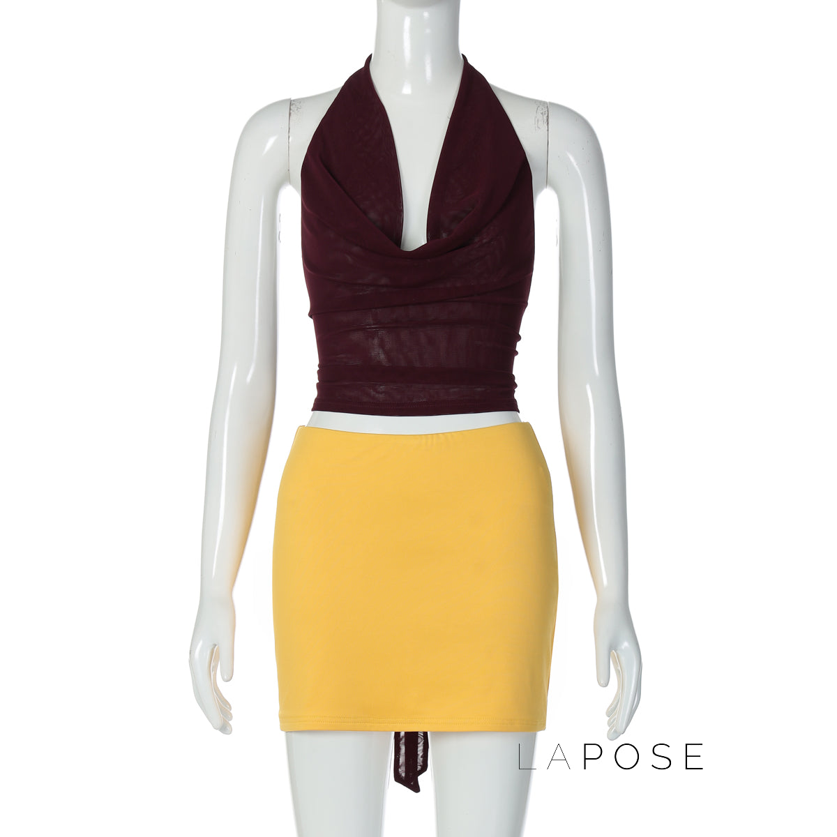 Kensi Halter Open Back Skirt Set [N61POQMR]