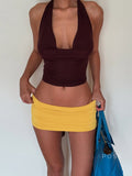 Kensi Halter Open Back Skirt Set [MMHSKI1Q]