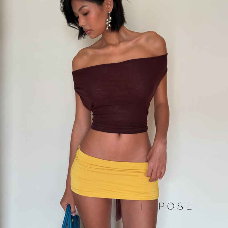 Kensi Halter Open Back Skirt Set [NI5SMKW8]