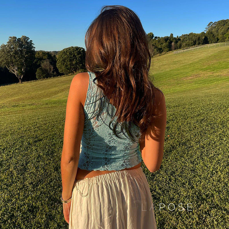 Kenzlie Lace Trim Crop Top [FFYSNY84]