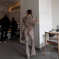 Keren Khaki Flared Pant Set [HFCANCQ8]