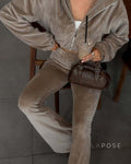 Keren Khaki Flared Pant Set [2HQUFX9M]