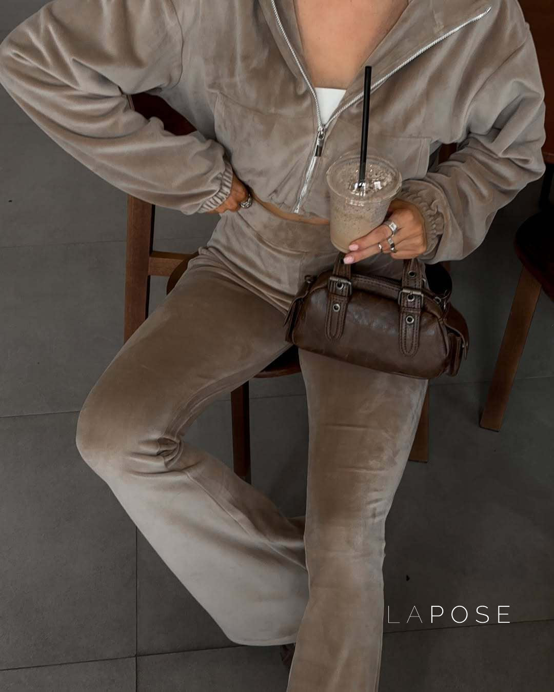 Keren Khaki Flared Pant Set [2HQUFX9M]