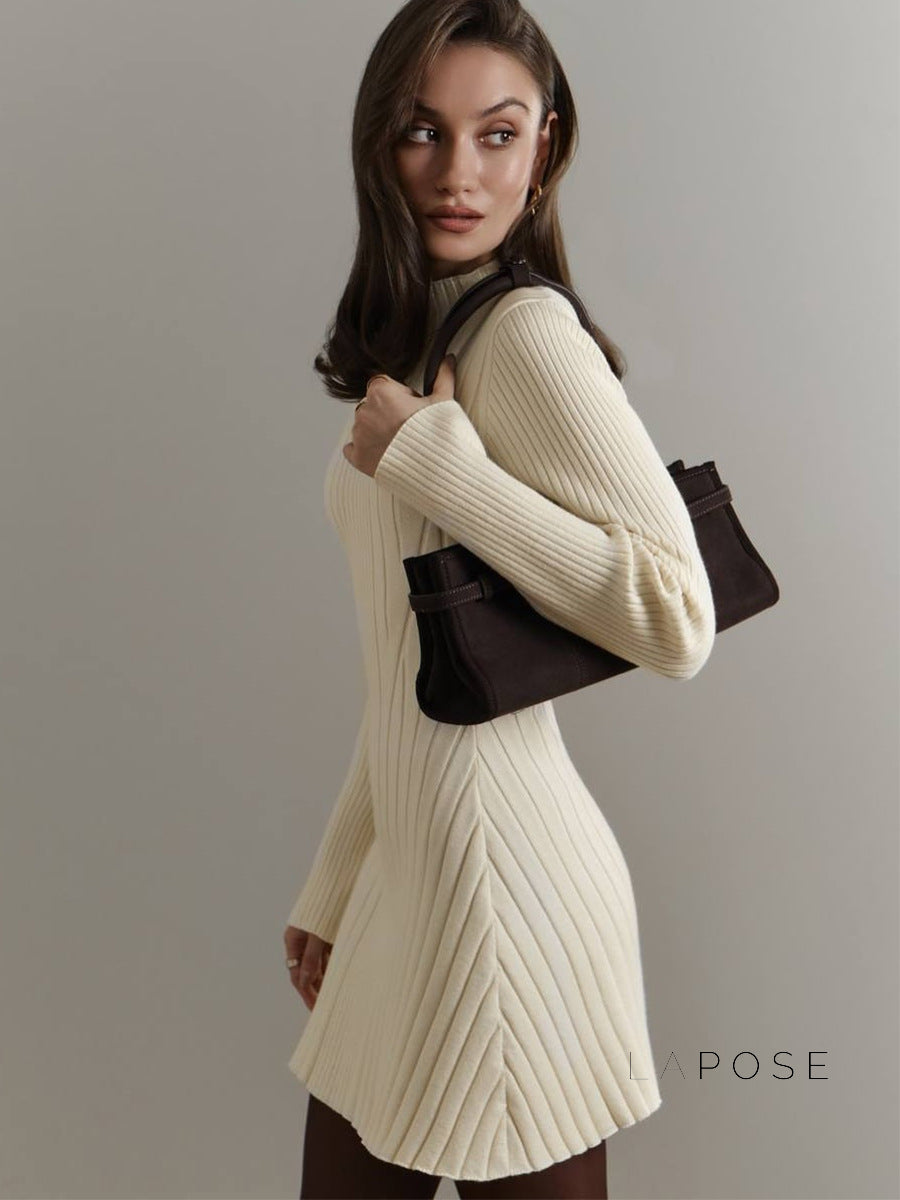 Keyara Knit Mock Neck Dress [3D67CRAC]