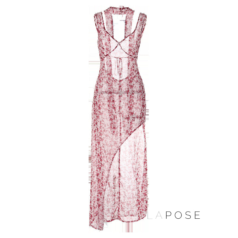 Khalia Backless Floral Maxi Dress [9P6RQTKS]