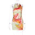 Khalia Halter Floral Mini Dress