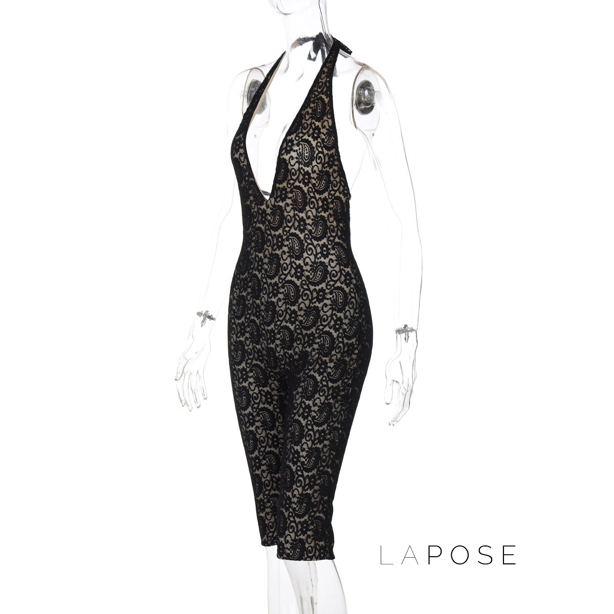 Khaliah Lace Halter Jumpsuit [6LFL7ZIA]