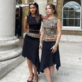 Khelani Leopard Asymmetric Skirt Set [WMIU6ZAD]