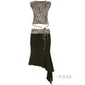 Khelani Leopard Asymmetric Skirt Set [YCDOLSVL]