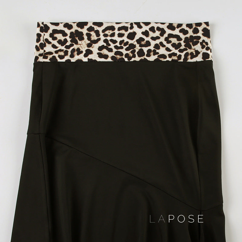 Khelani Leopard Asymmetric Skirt Set [L3S65PV8]