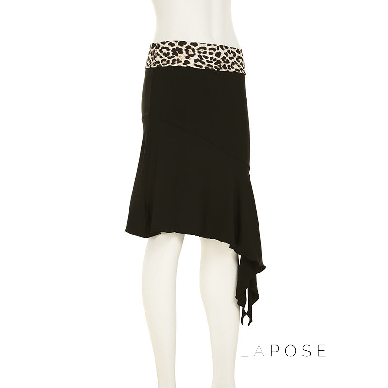 Khelani Leopard Asymmetric Skirt Set [3FHWNMOI]