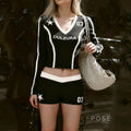 Kiah Letter Print Short Set [OD7OXTVR]