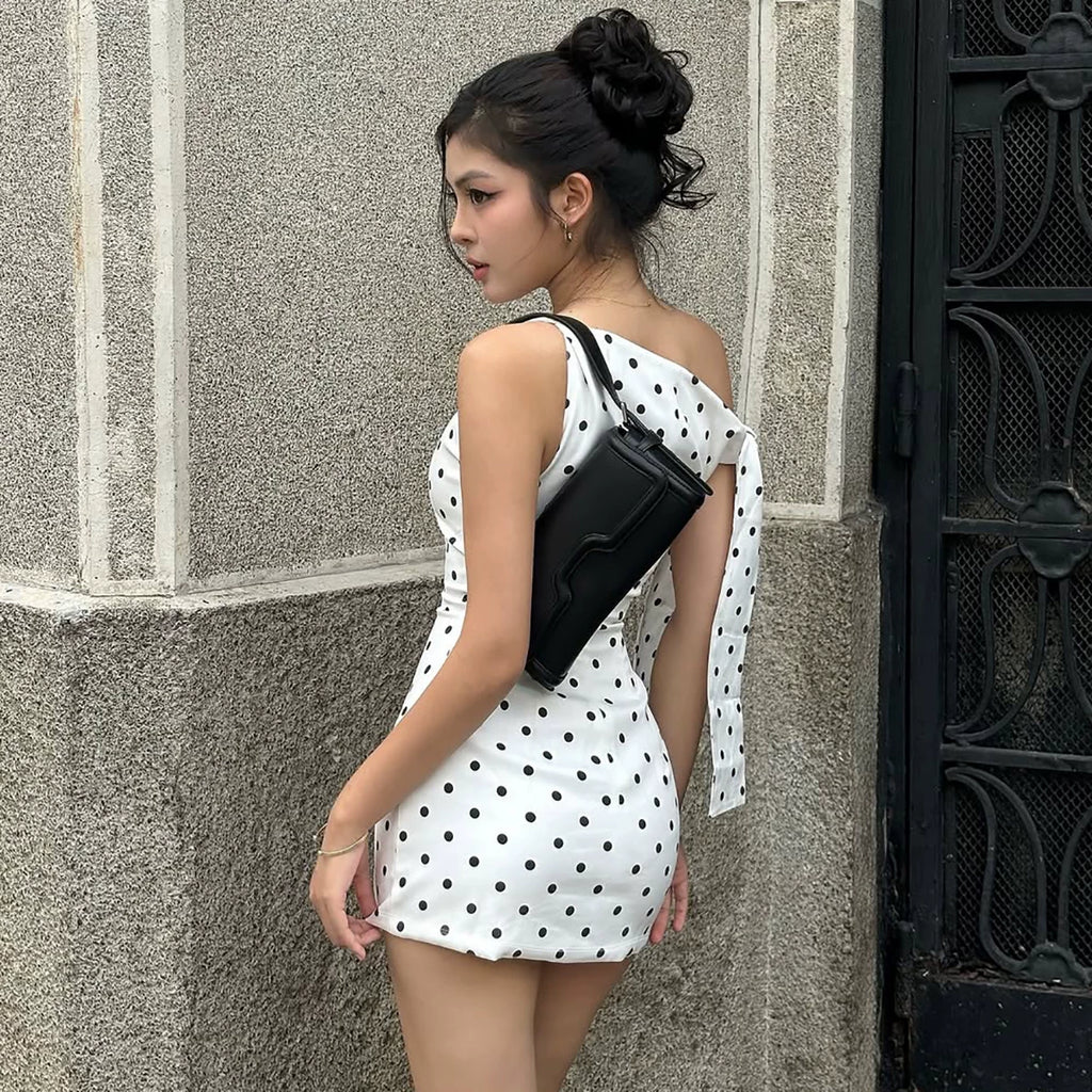 Kinslee Asymmetric Polka Dot Mini