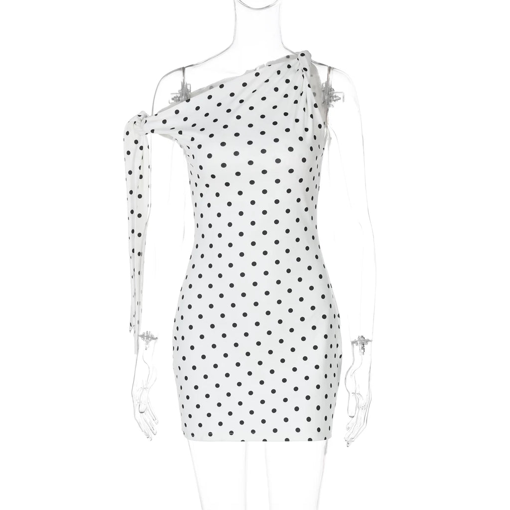 Kinslee Asymmetric Polka Dot Mini