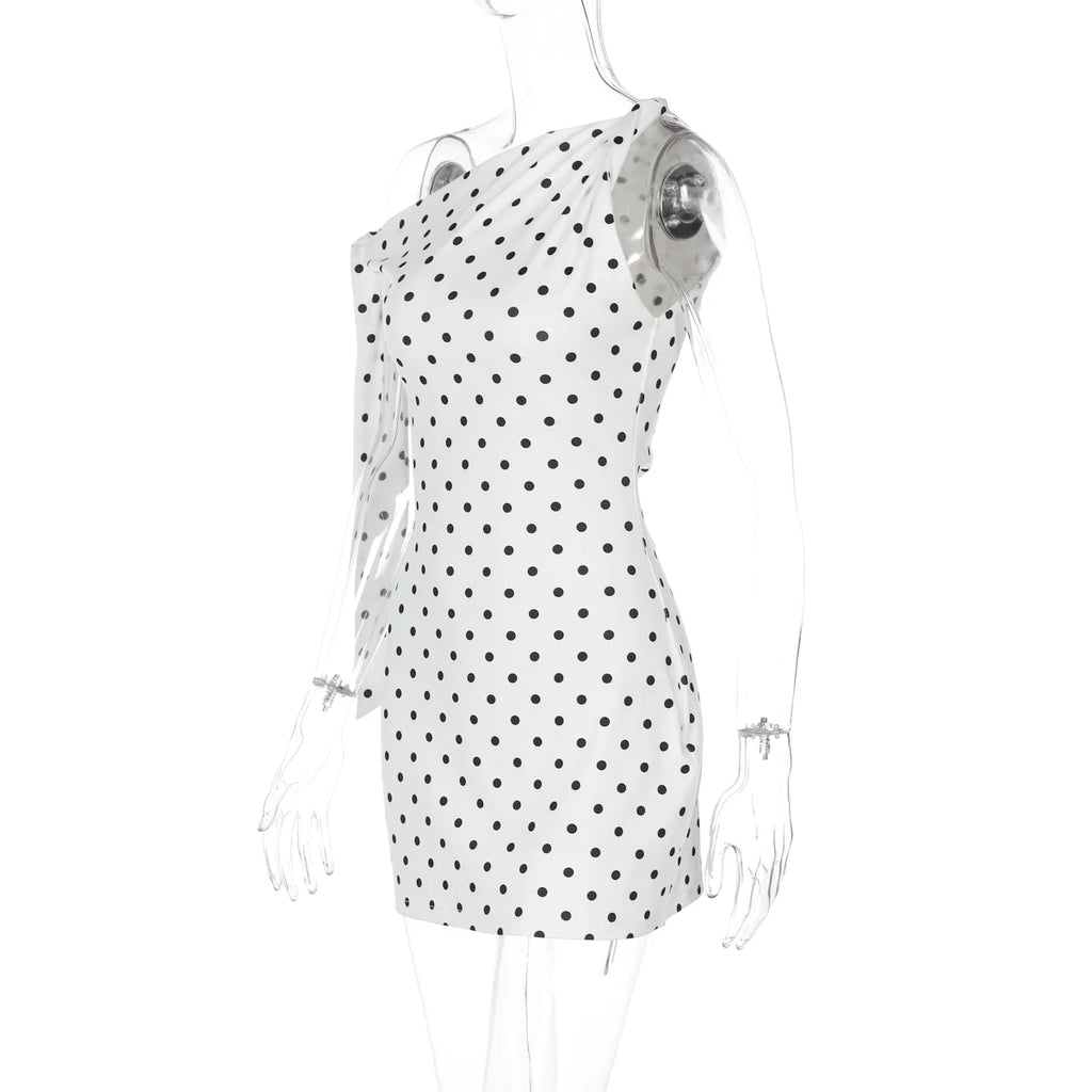 Kinslee Asymmetric Polka Dot Mini