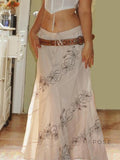 Kolbie Elegant White Maxi Skirt [WKIZDVH7]