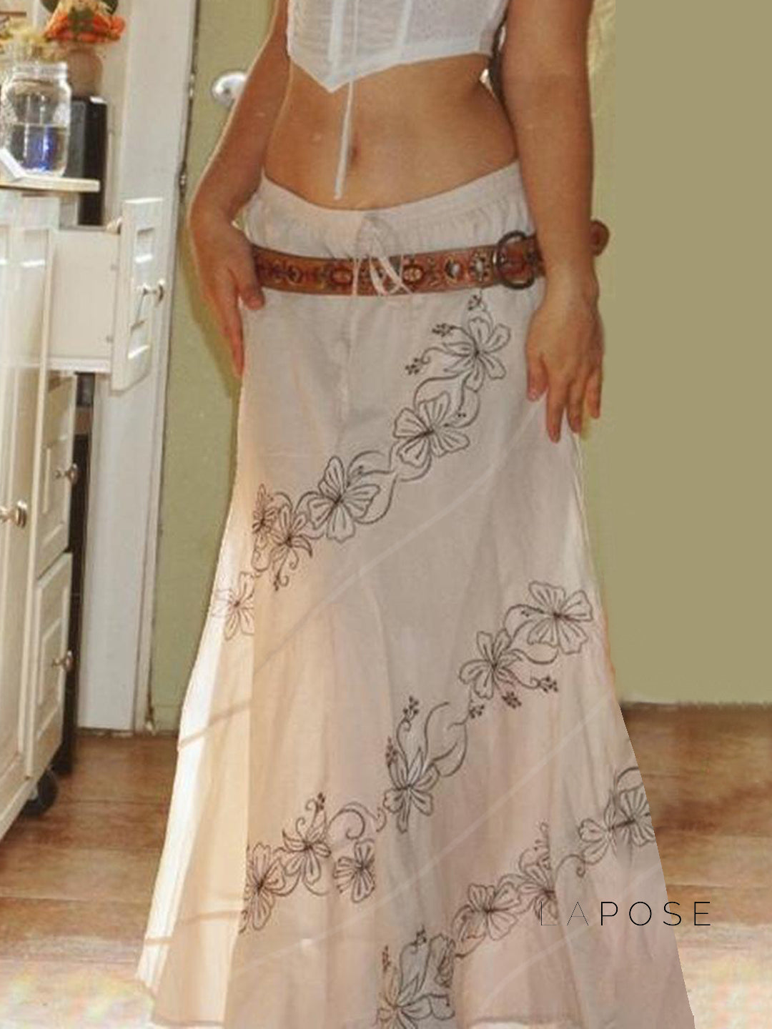 Kolbie Elegant White Maxi Skirt [WKIZDVH7]