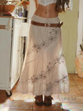 Kolbie Elegant White Maxi Skirt [0IFKQGBS]