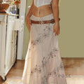 Kolbie Elegant White Maxi Skirt [3WFE94JT]