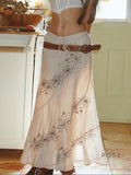 Kolbie Elegant White Maxi Skirt [GBXYNJ9Y]