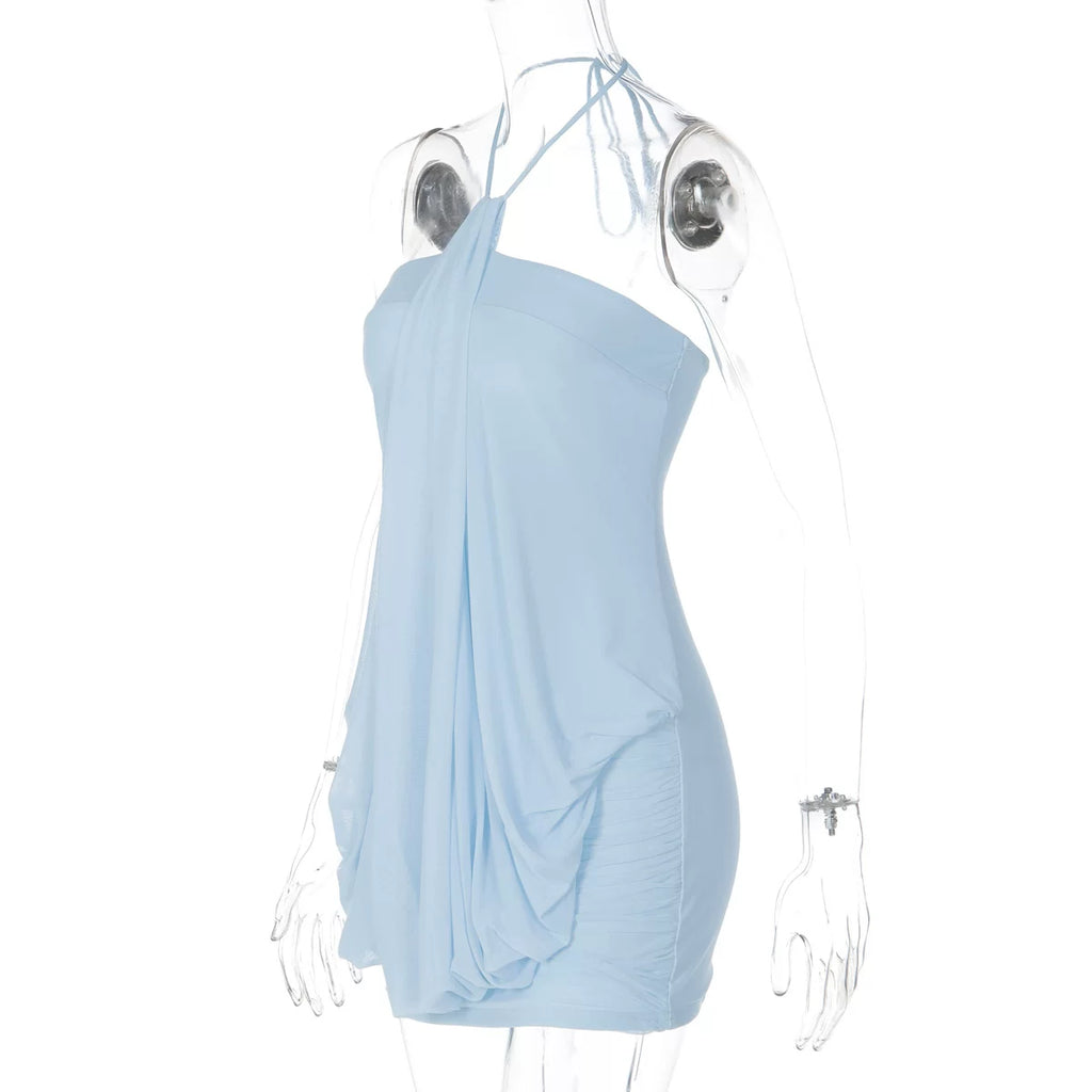 LaPose - Kollyns Halter Draped Mini Dress
