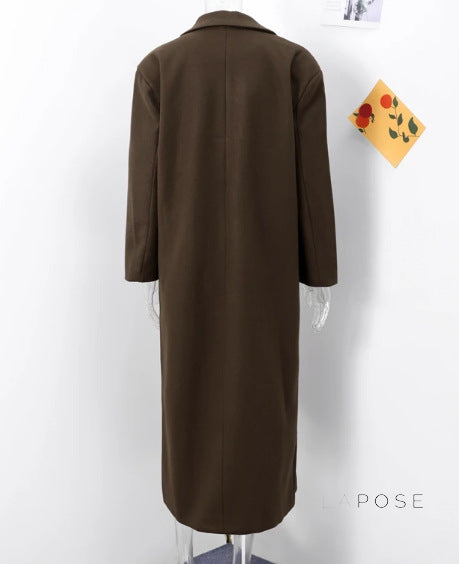 Korbyn Double-Breasted Woolen Coat [3N16BUIK]