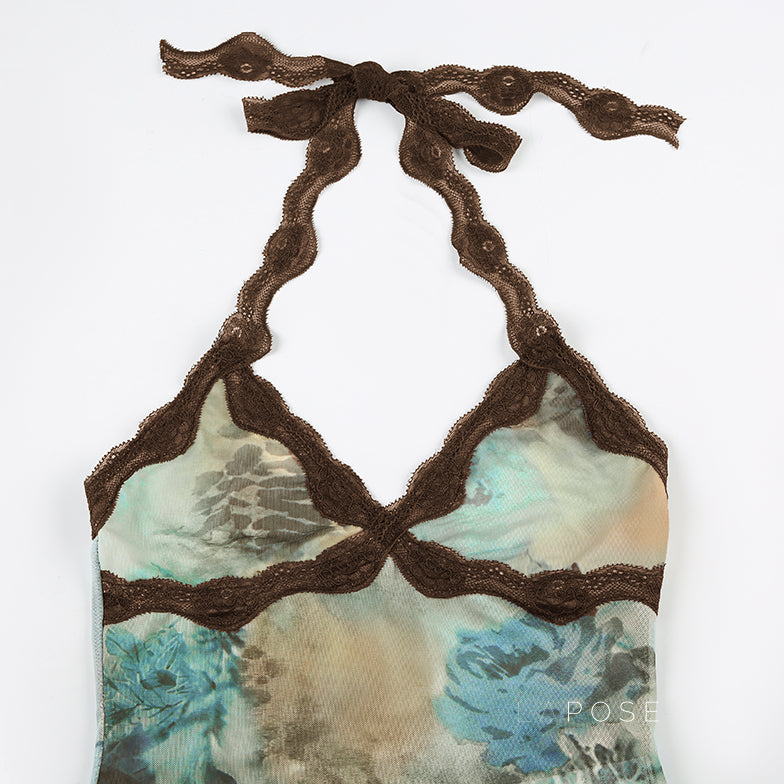 Kori Halter Watercolor Crop Top