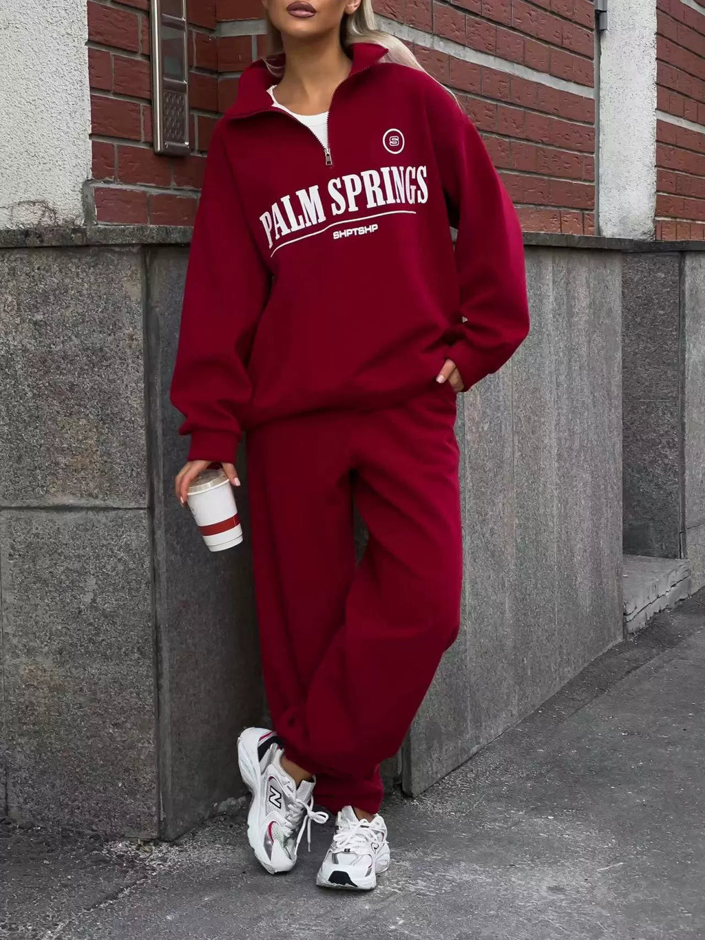 LaPose - Krislynn Half-Zip Sweatshirt Jogger Set