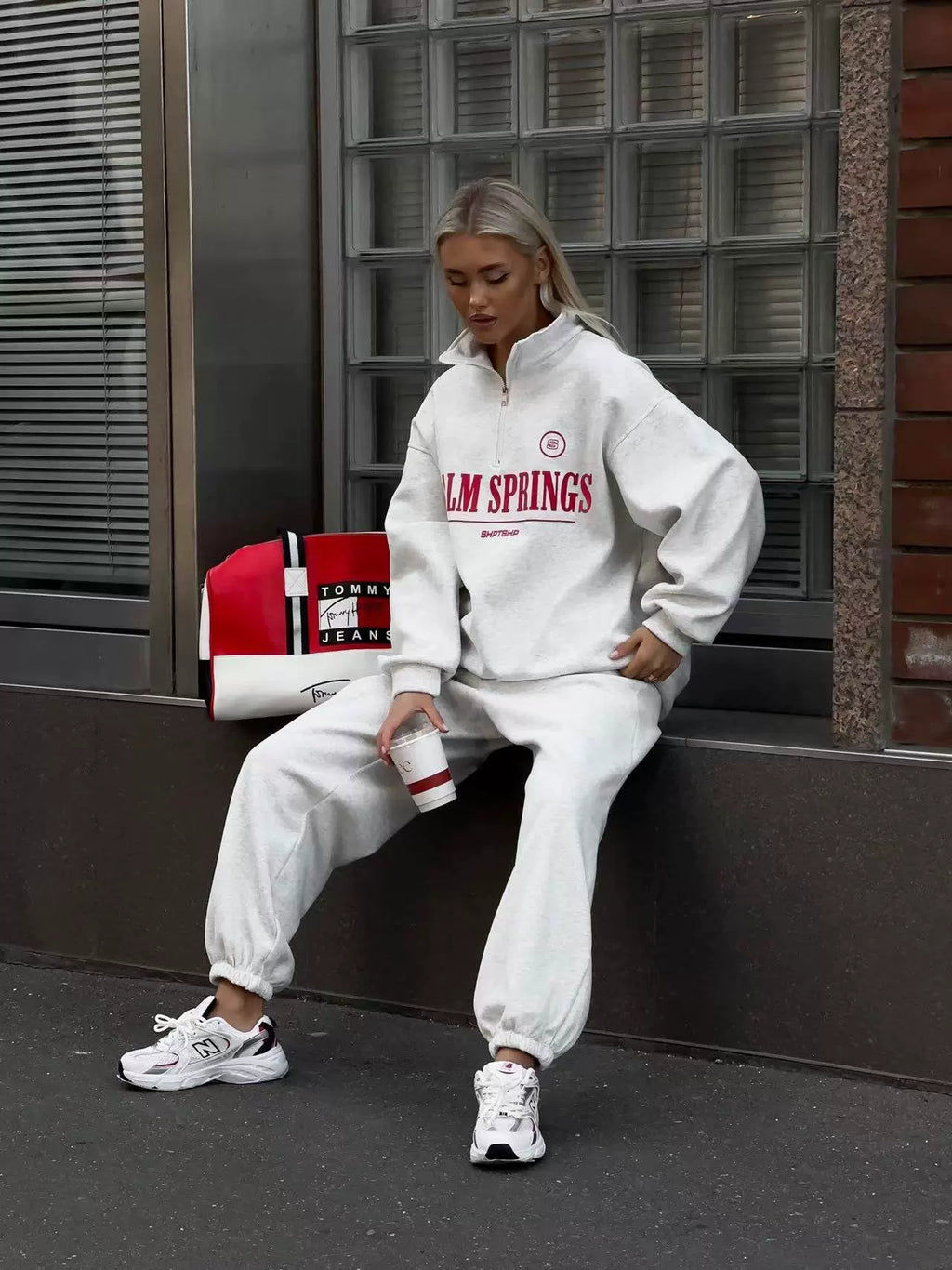 LaPose - Krislynn Half-Zip Sweatshirt Jogger Set