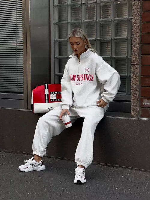 LaPose - Krislynn Half-Zip Sweatshirt Jogger Set