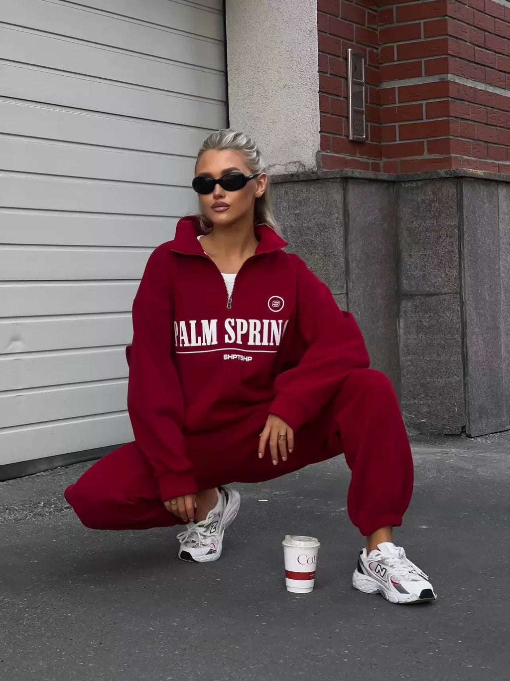 LaPose - Krislynn Half-Zip Sweatshirt Jogger Set