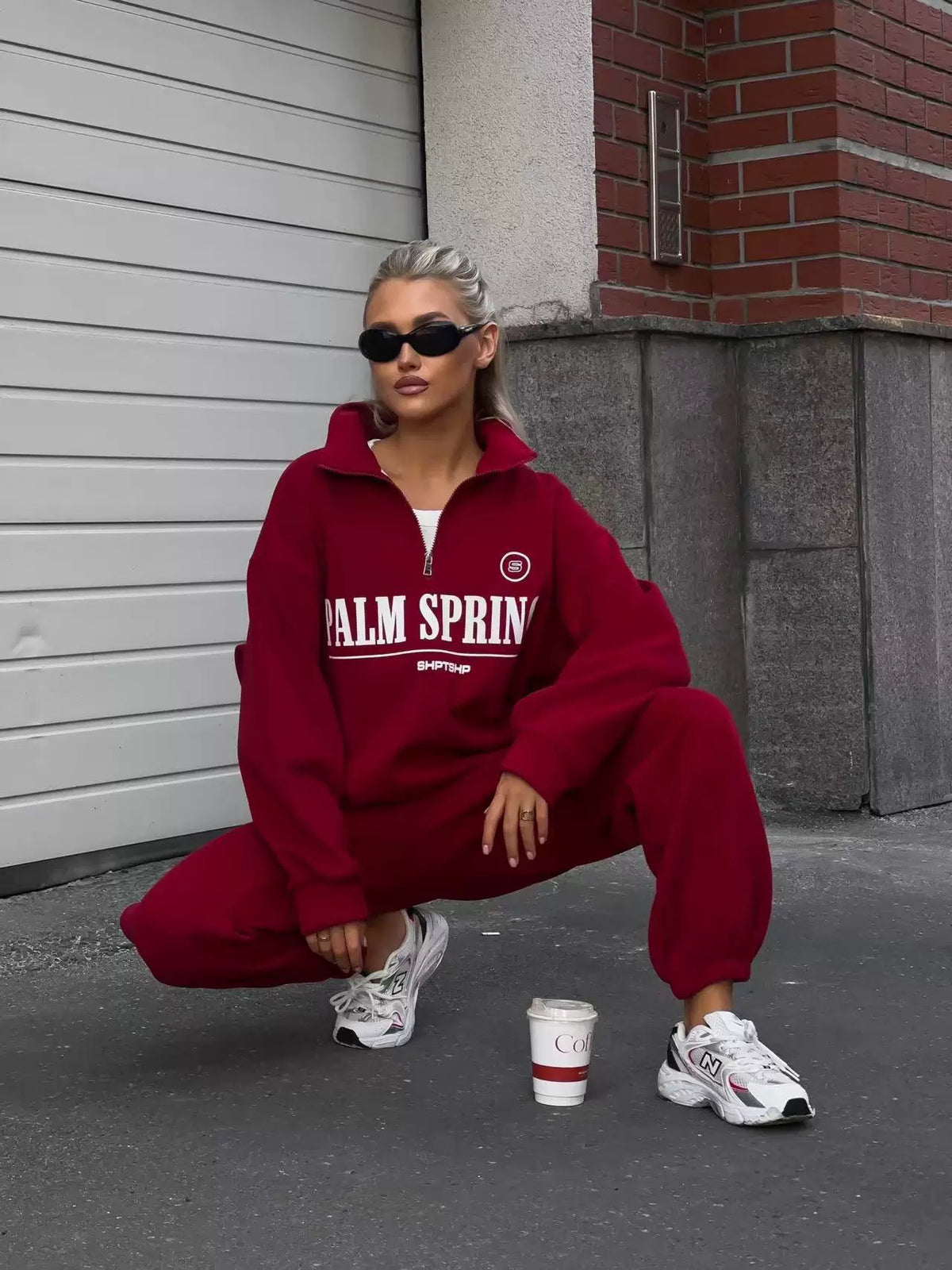 LaPose - Krislynn Half-Zip Sweatshirt Jogger Set