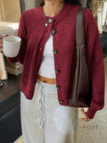 Kristy Button-Front Knit Cardigan [C87BF373]