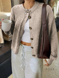 Kristy Button-Front Knit Cardigan [EMVROHNS]