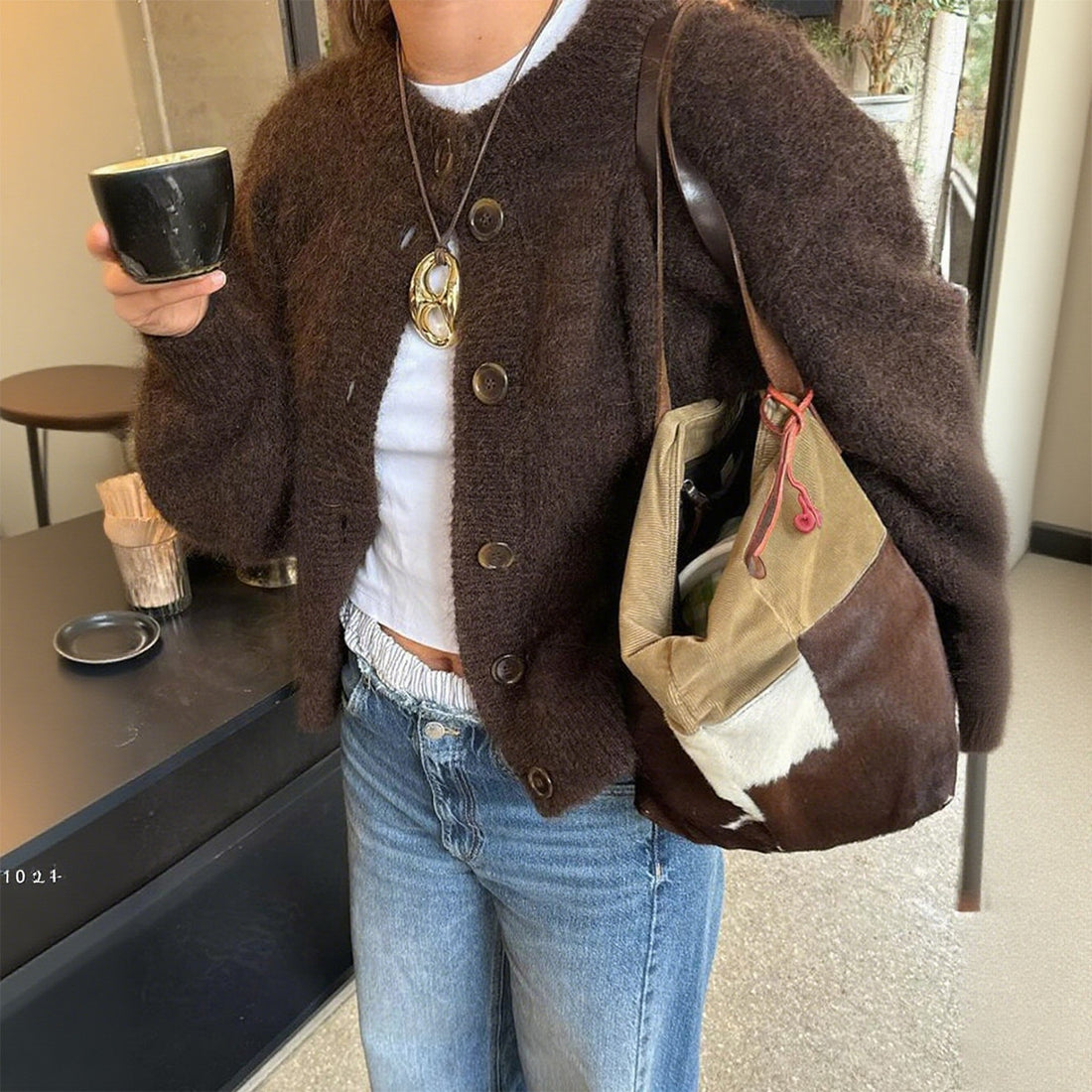 Kristy Button-Front Knit Cardigan [J3W2EGR5]