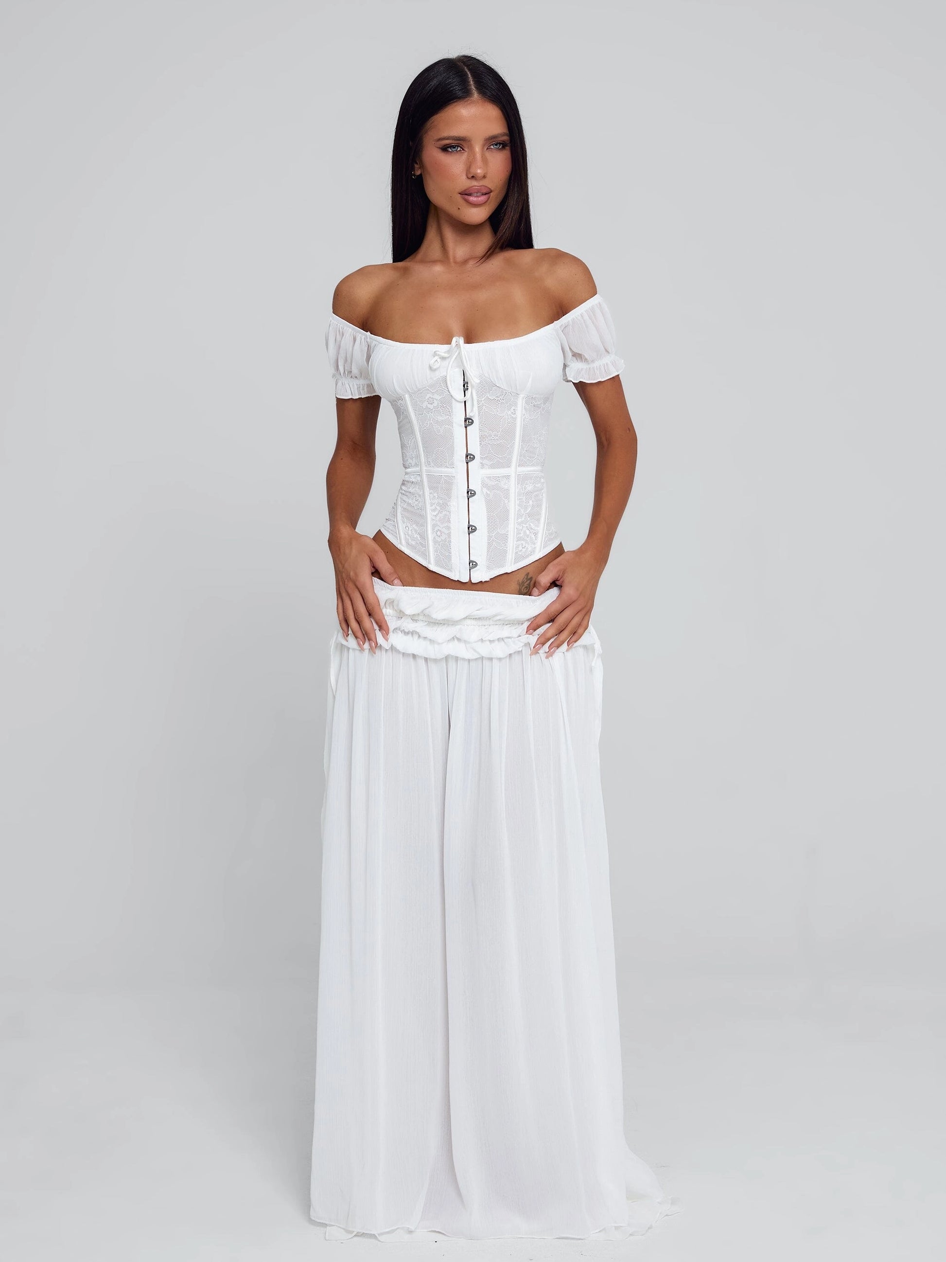 LaPose Kya Lace Bone Corset Top