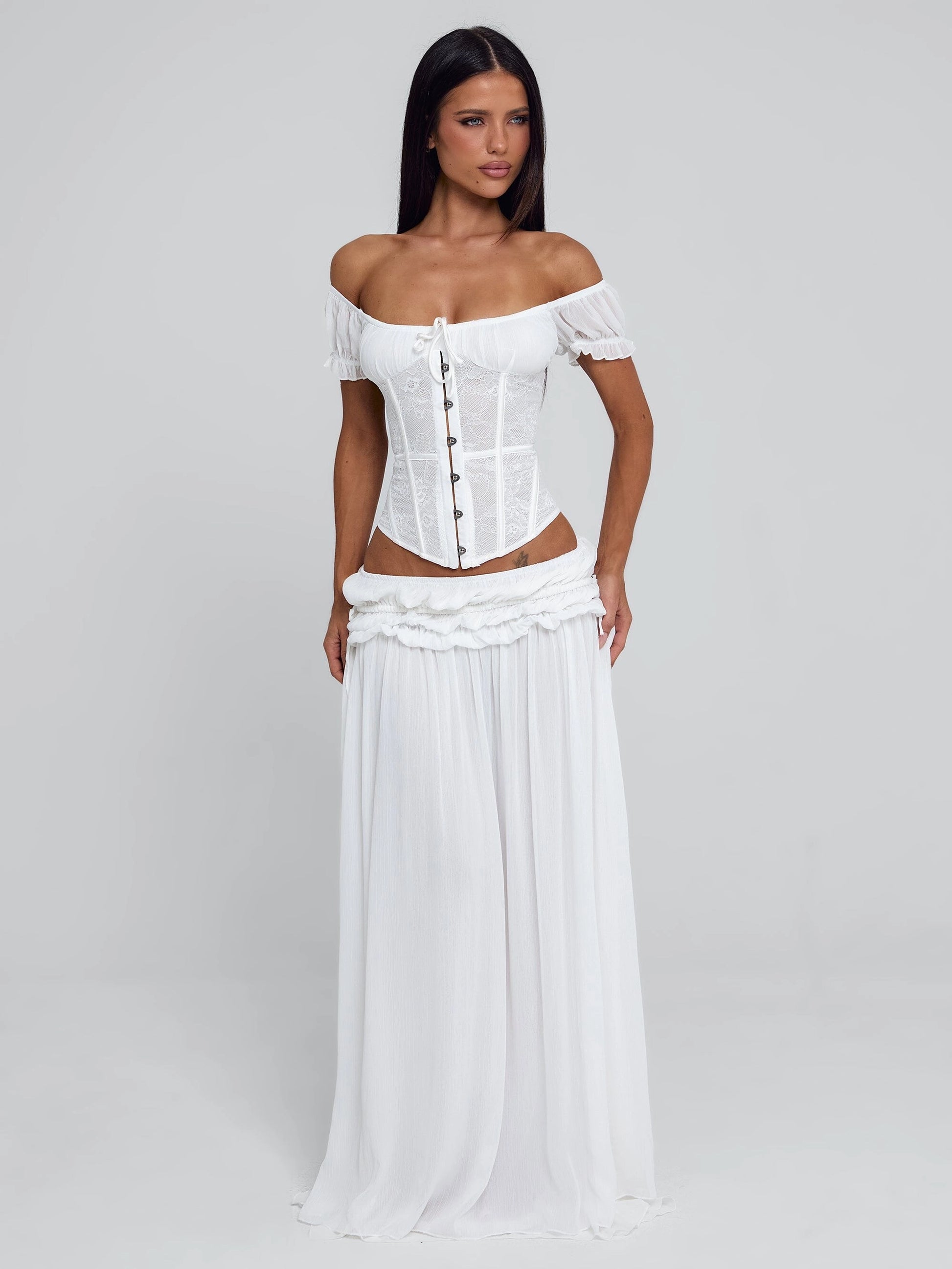 LaPose Kya Lace Bone Corset Top