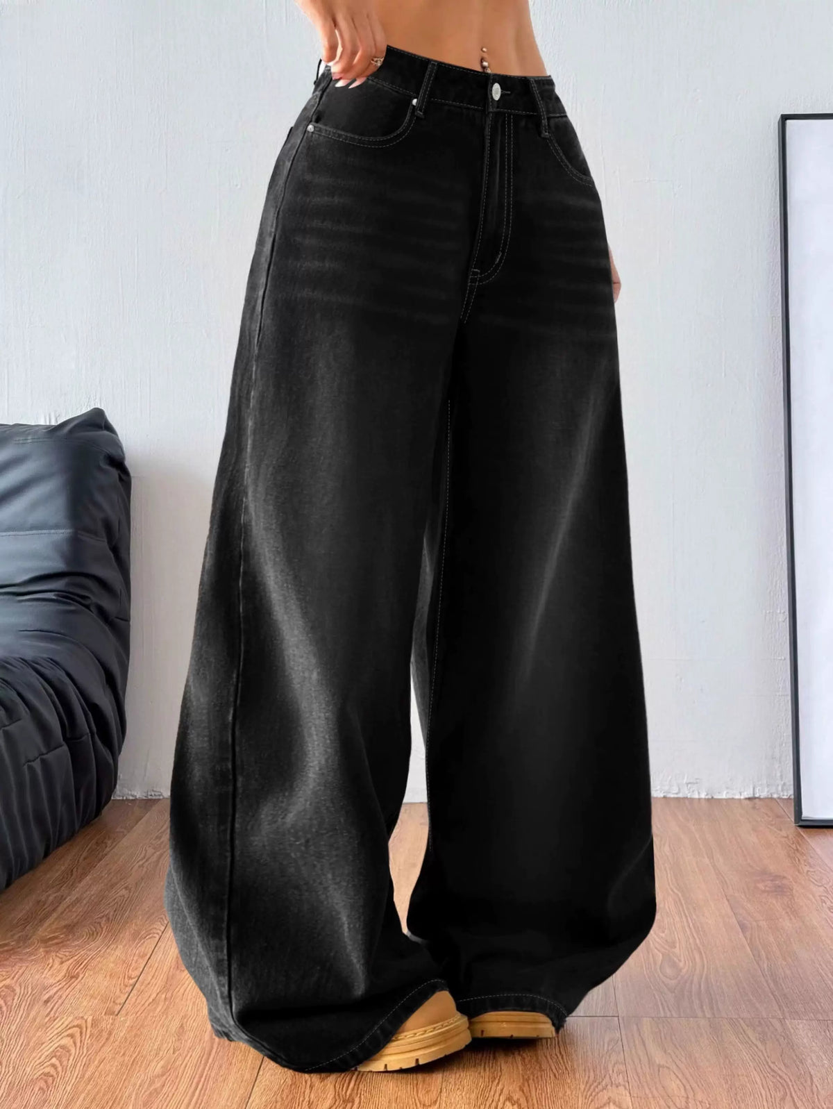 LaPose - Kyndal High Waisted Wide Leg Jeans